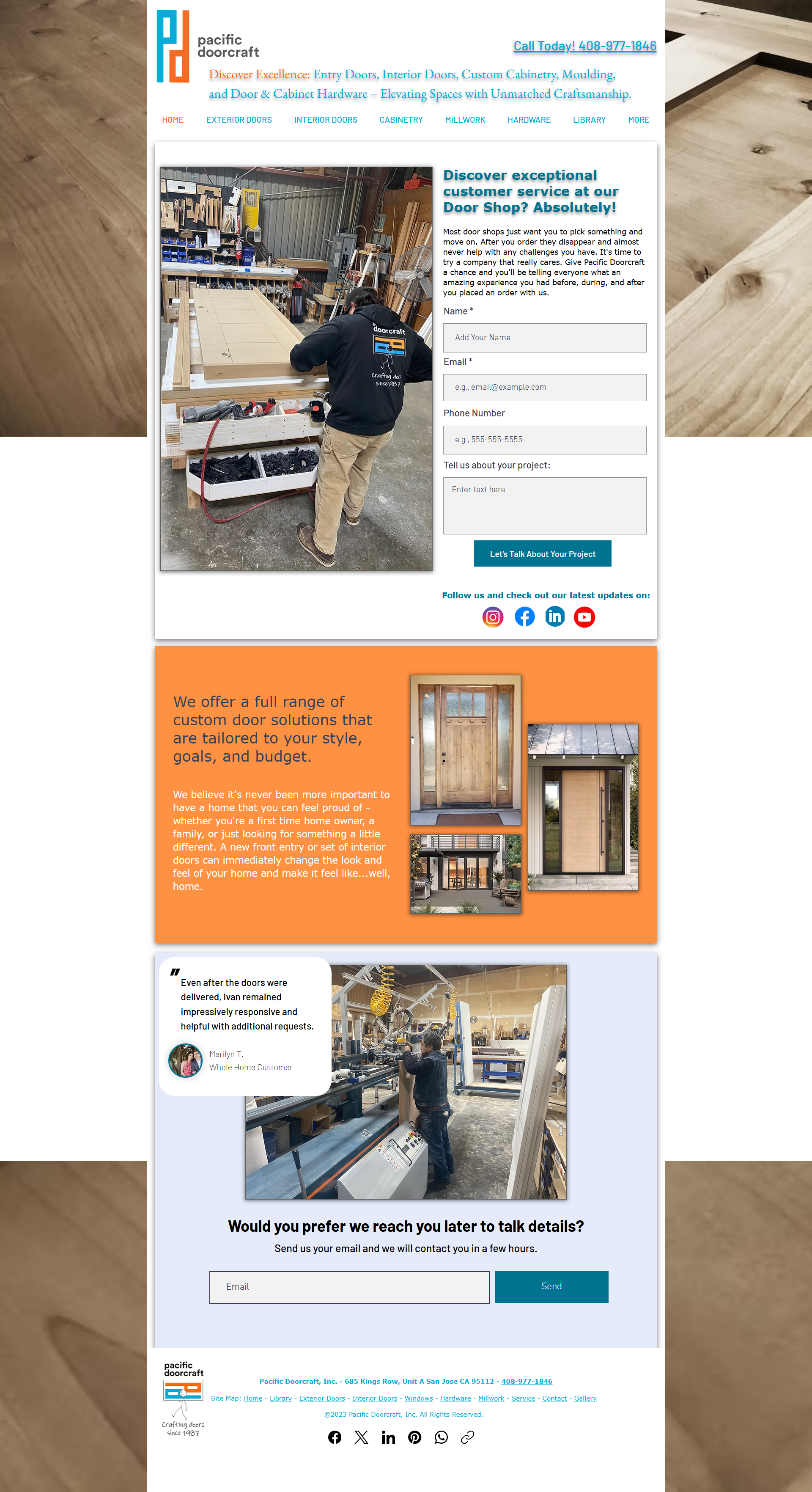 Webpage screenshot showing a news article with photos of a man in a street and an orange section with windows.