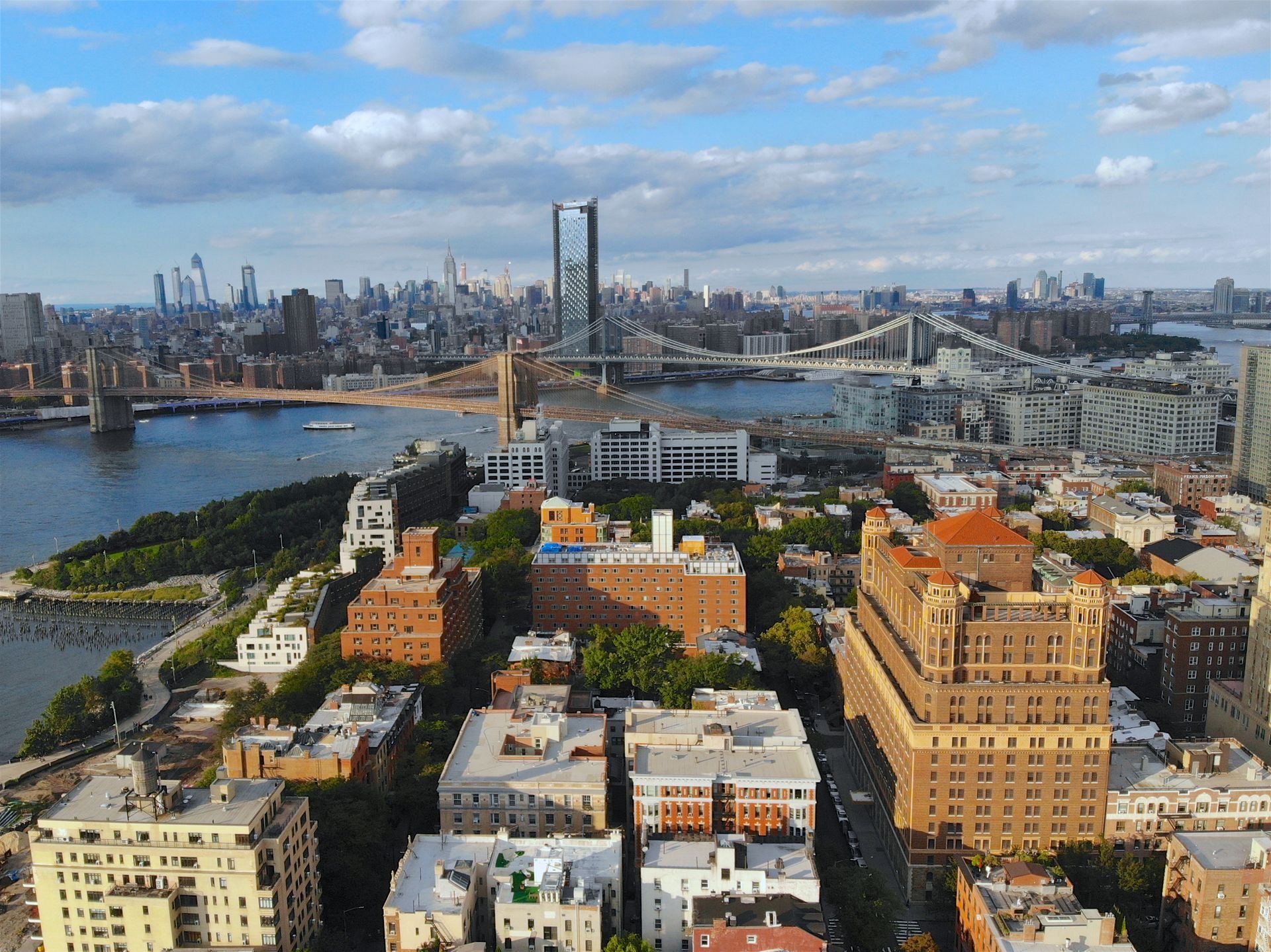 An aerial view of Brooklyn Heights, New York
