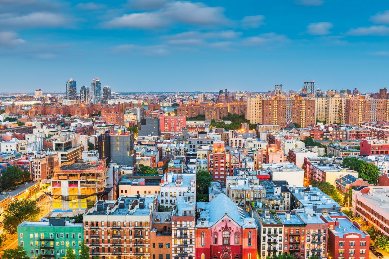An aerial view of Brooklyn, New York