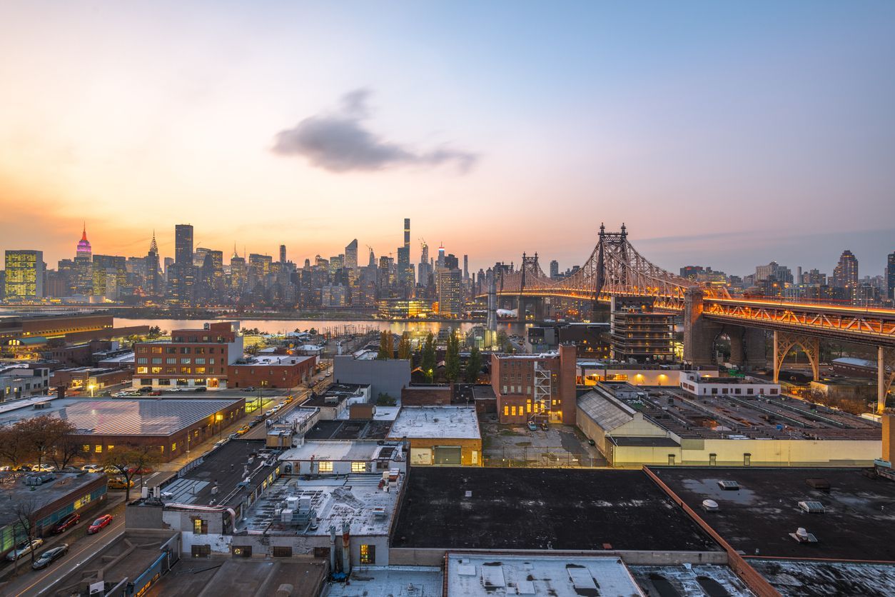 An aerial view of Brooklyn, New York