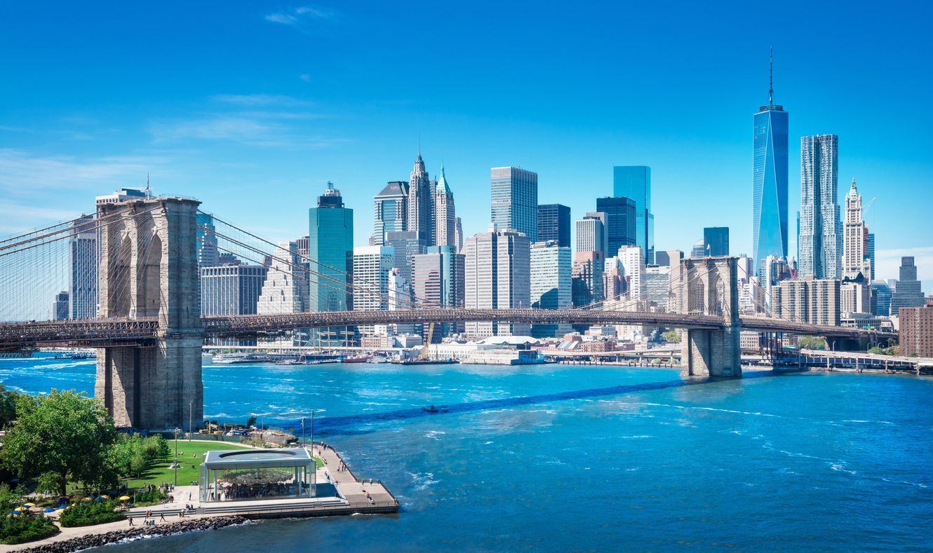 An aerial view of Brooklyn, New York