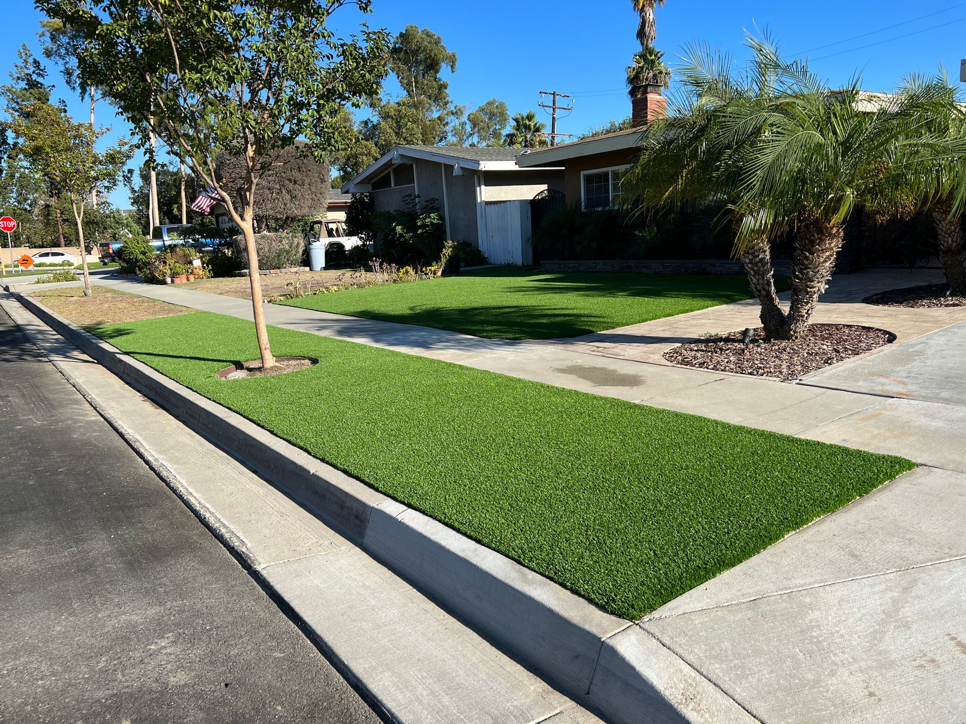 Artificial turf repaired after underground pipe repairs