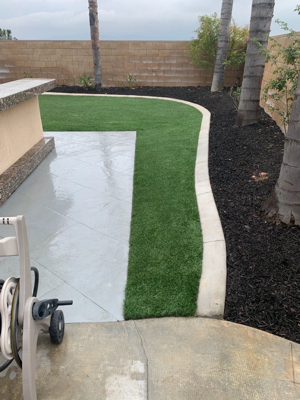 Repaired artificial grass in Pasadena