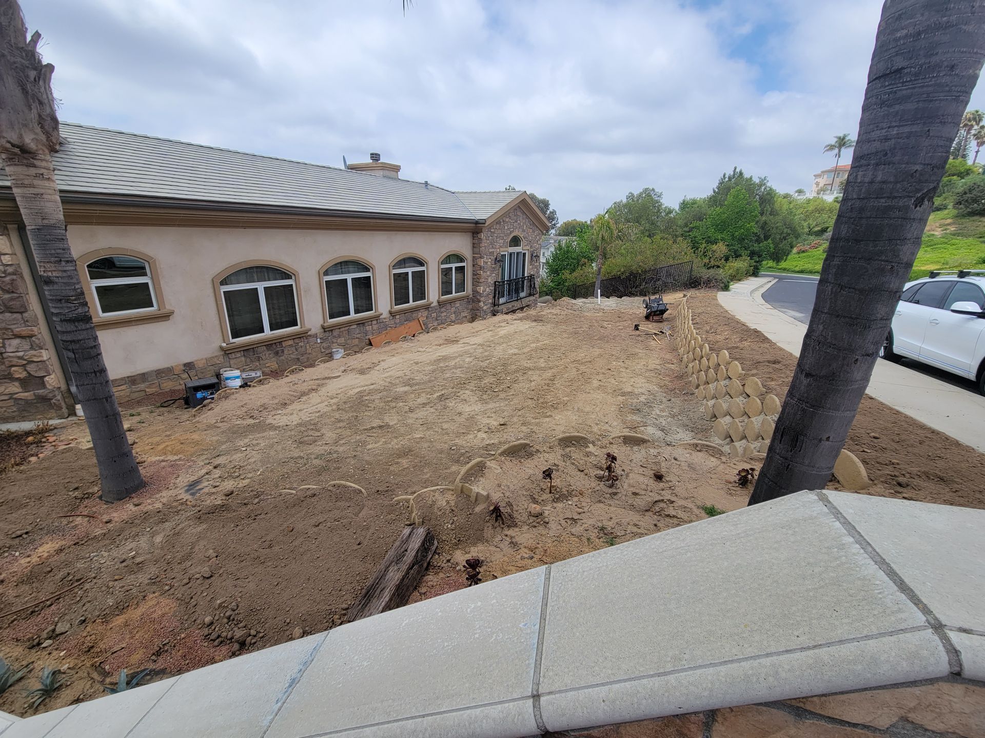 Before installing front yard putting green Pasadena