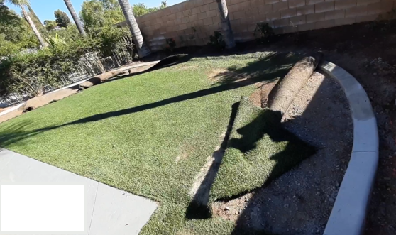 Damaged artificial grass in Pasadena