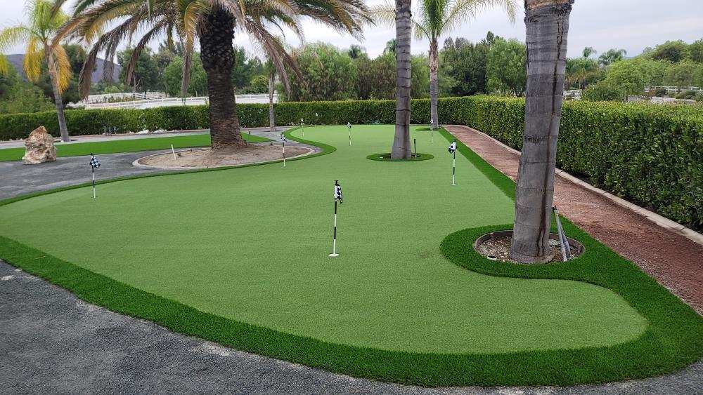 Putting green and decomposed granite