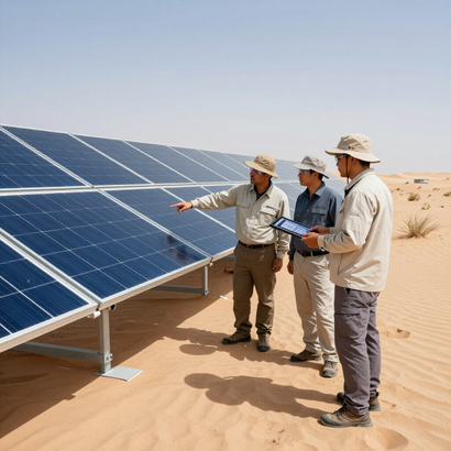 solar panels desert