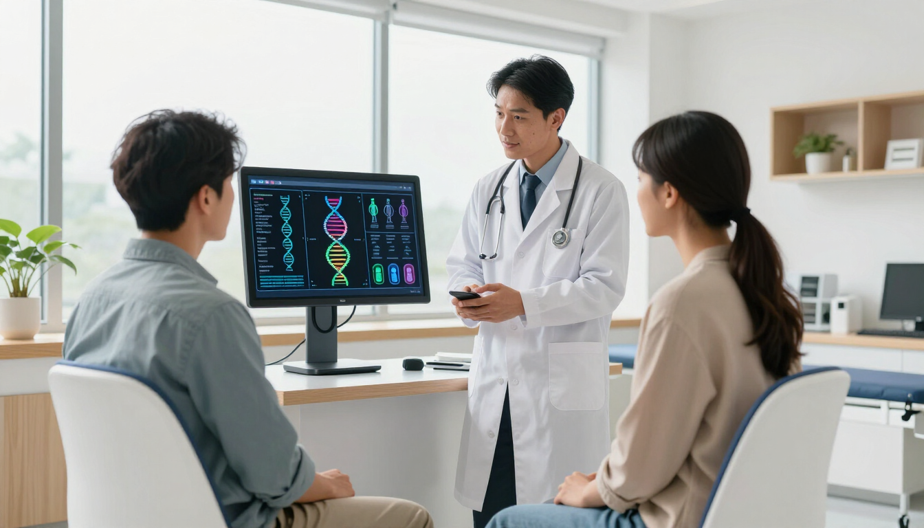 Doctor explaining genetics to patient