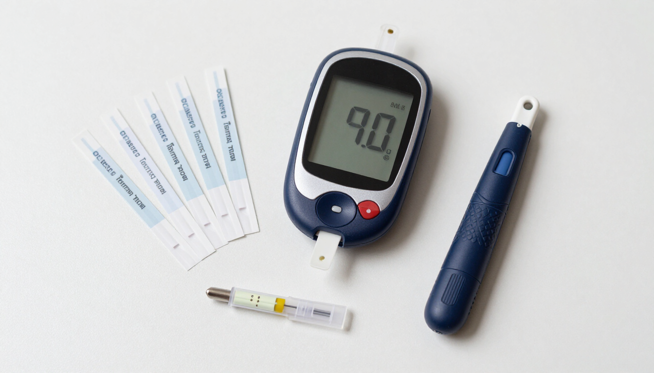 Glucose testing setup