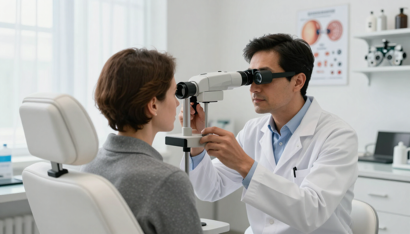 Eye examination for diabetes and glaucoma