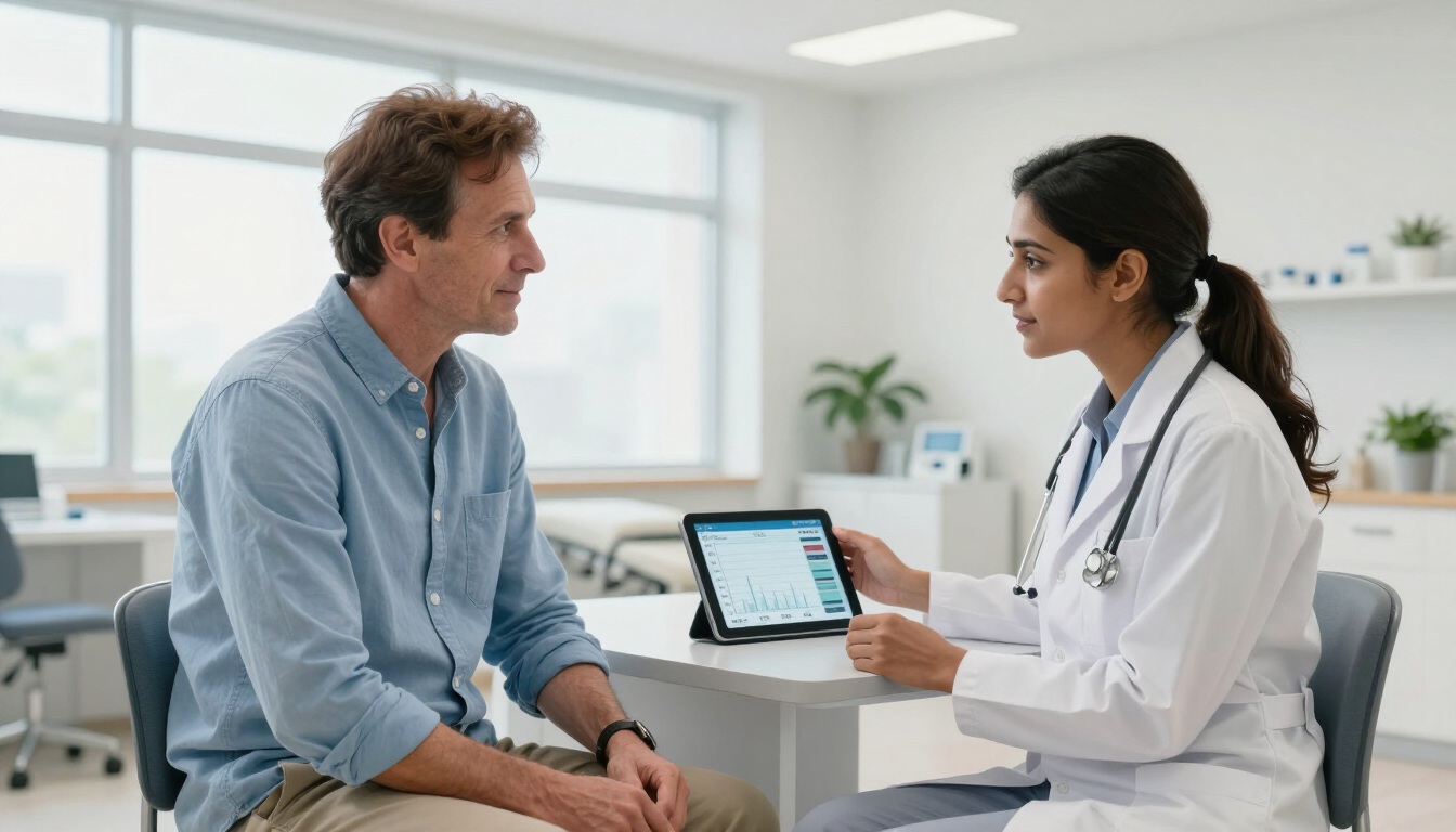 Can diabetes go away on its own? A patient discusses blood sugar readings with a healthcare professional.