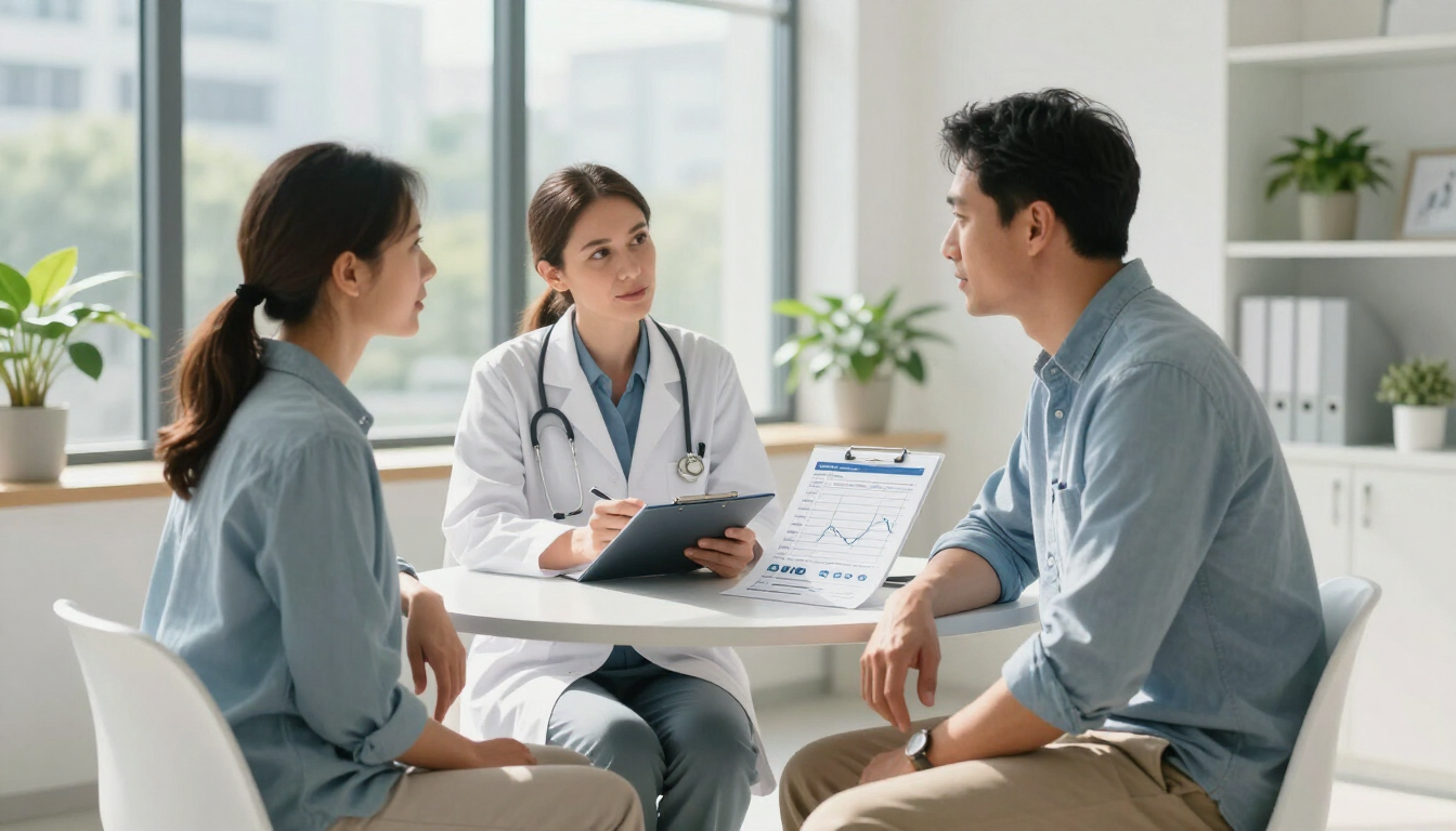 Adult discussing a diabetes management plan with a healthcare professional