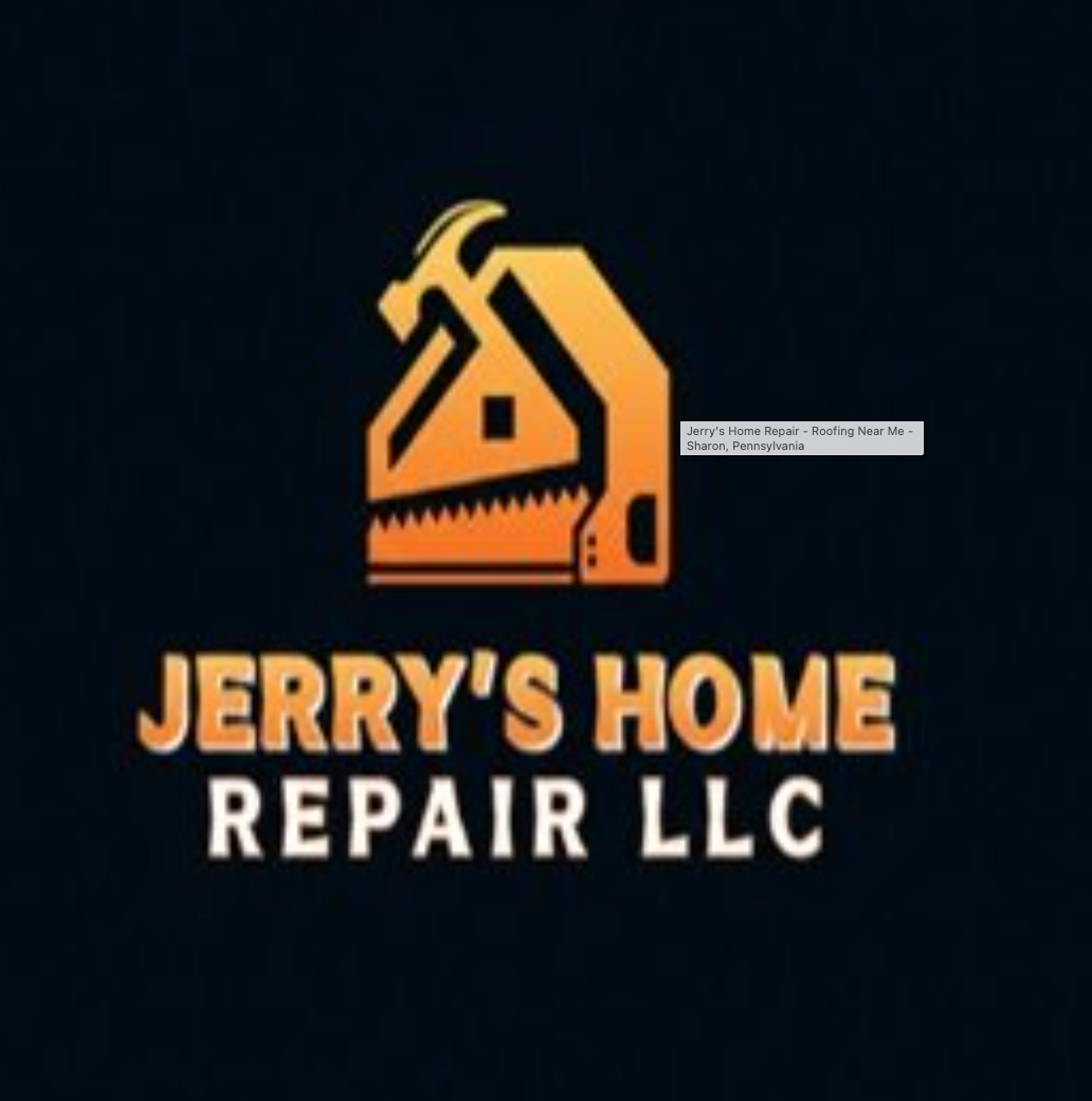 Logo for Jerry's Home Repair LLC with an orange house-and-tools icon on a black background