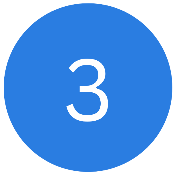 three in circle