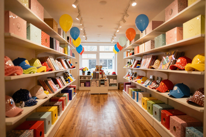 Products inside the party store
