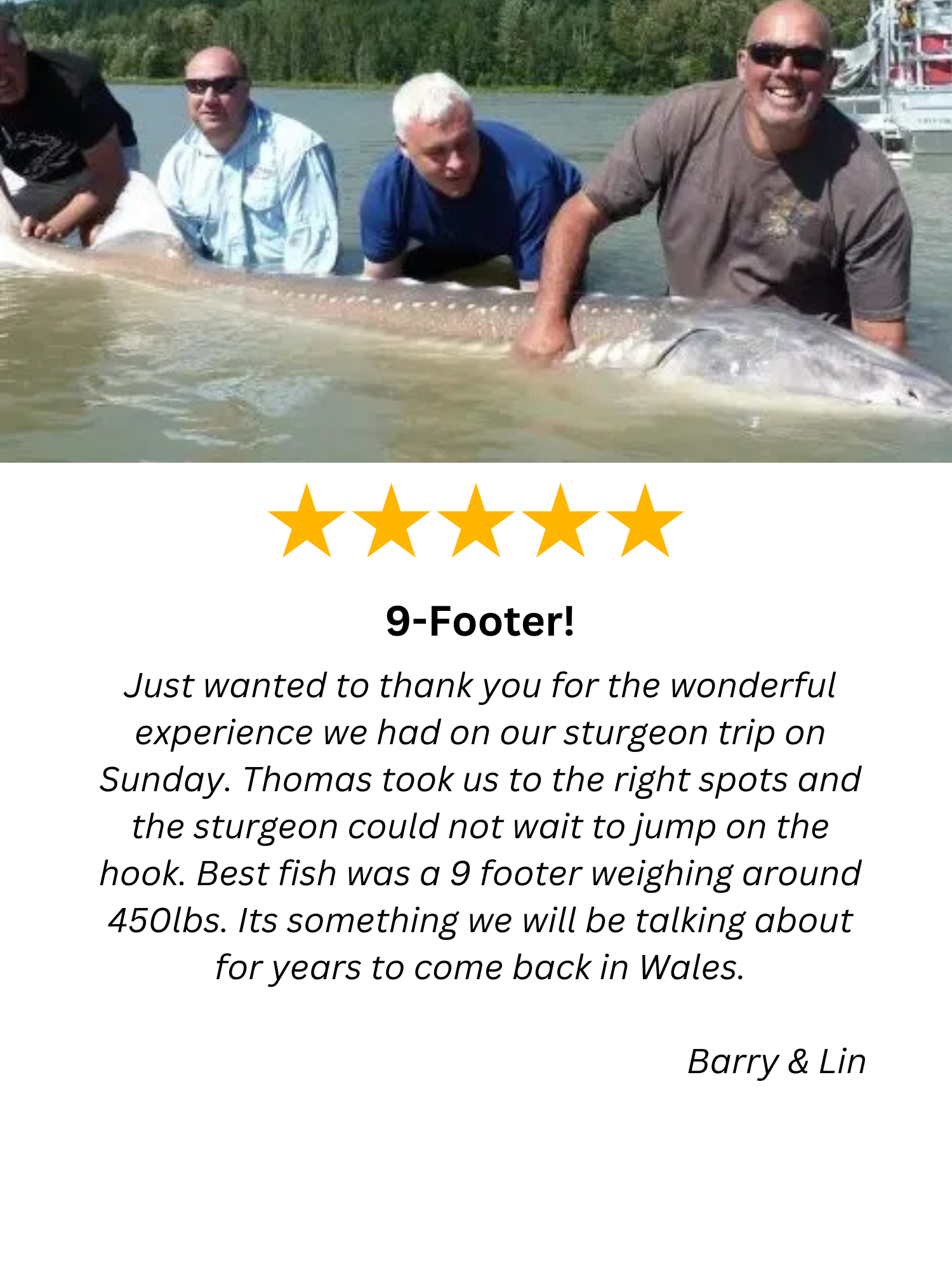 A group of men are standing next to a large fish in the water.