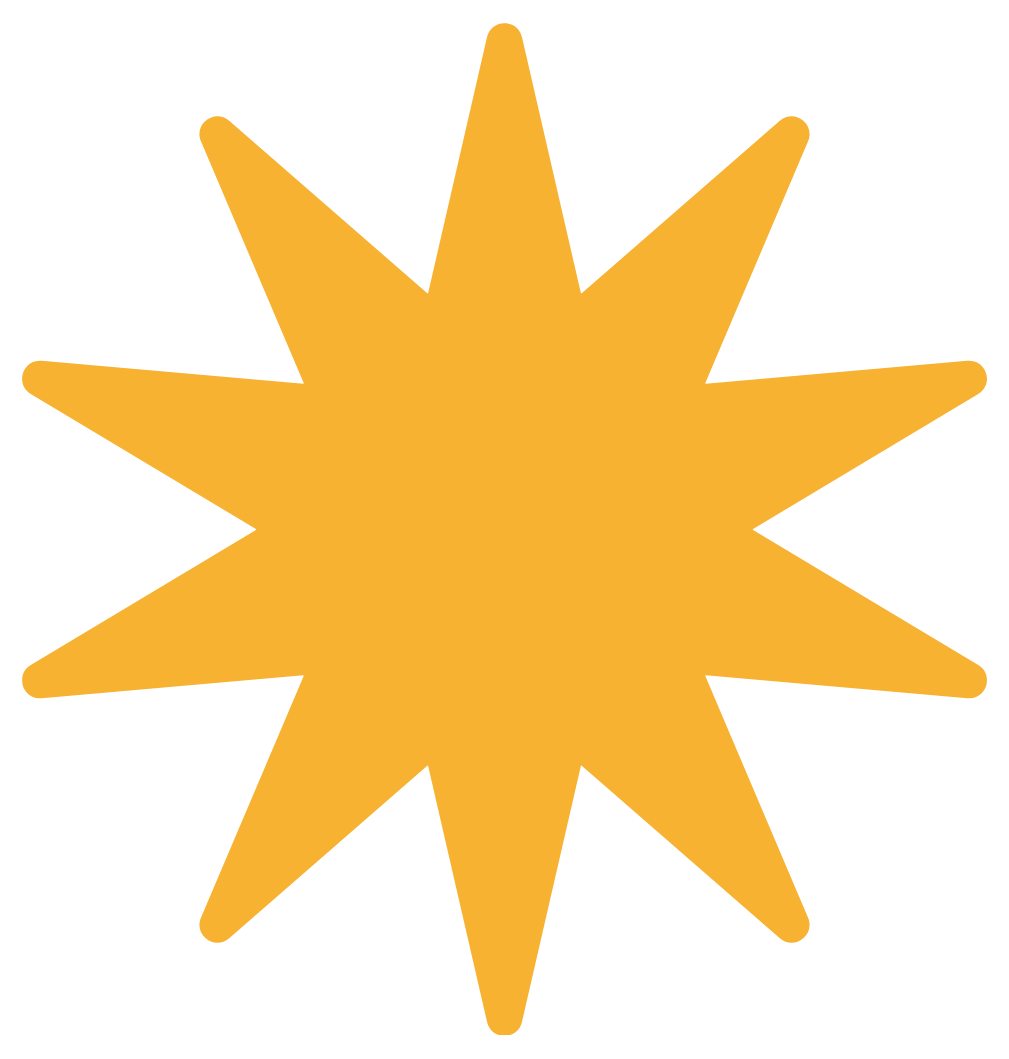 Ícone de estrela amarelo-alaranjado sobre fundo branco