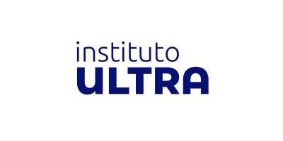 Logotipo do “ULTRA Institute” em azul sobre fundo branco