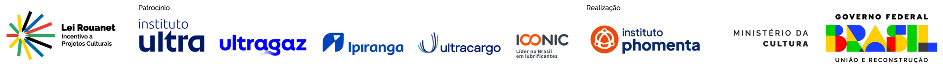 Logotipos de várias empresas.