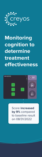 Creos ad showing cognitive test, score increased by 9% on 06/21/2022 to determine treatment effectiveness.