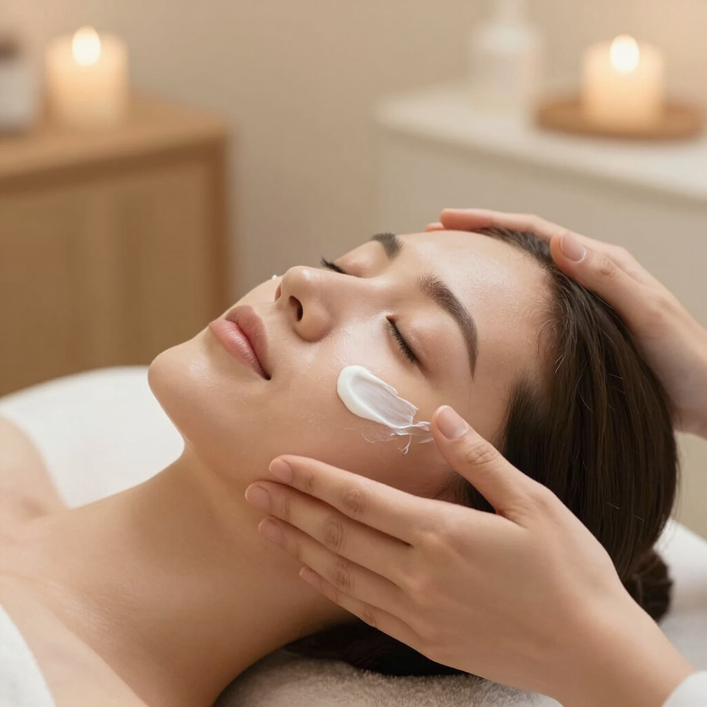 Trattamento viso in cabina estetica
