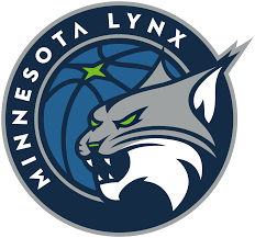 Minnesota Lynx logo with a gray lynx head, blue circle, and green accent star
