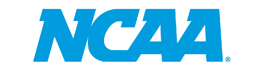 NCAA logo in blue on a white background