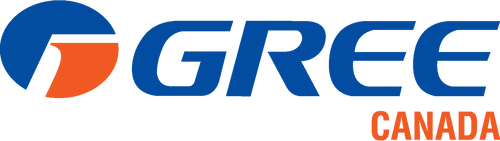 Logo de Gree Canada en bleu et orange sur fond blanc