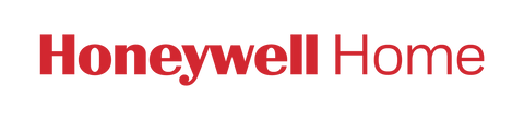 Logo Honeywell Home en rouge et gris sur fond blanc