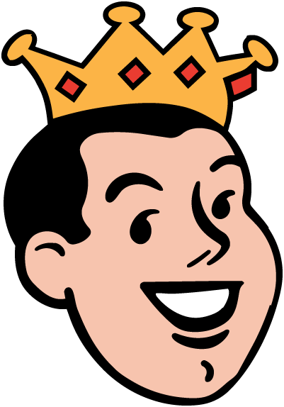 Heflin and Son Plumbing and Heating crown mascot icon.