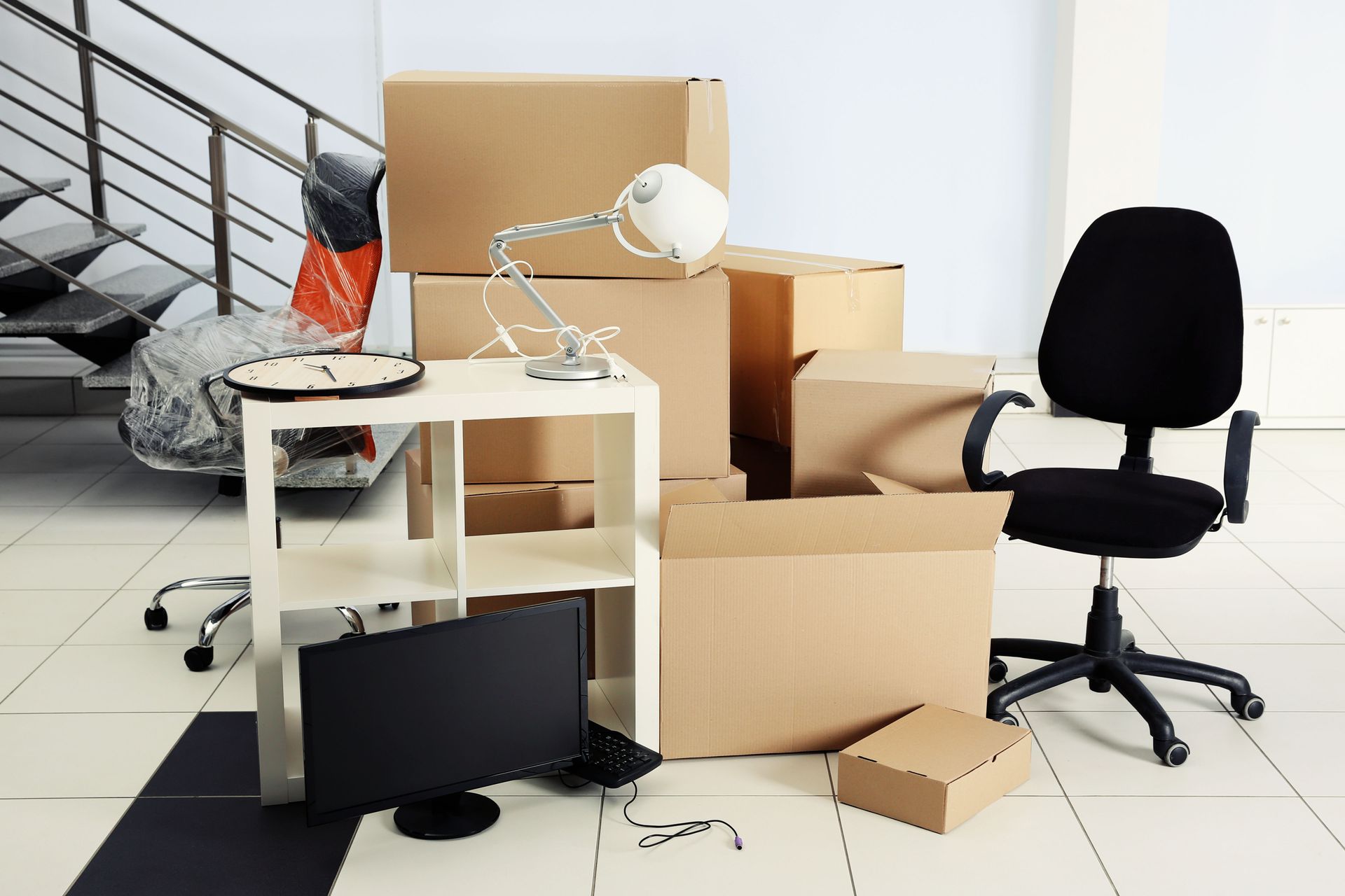 Office Being Moved Boxes — JR Removals Mackay in Bucasia, QLD