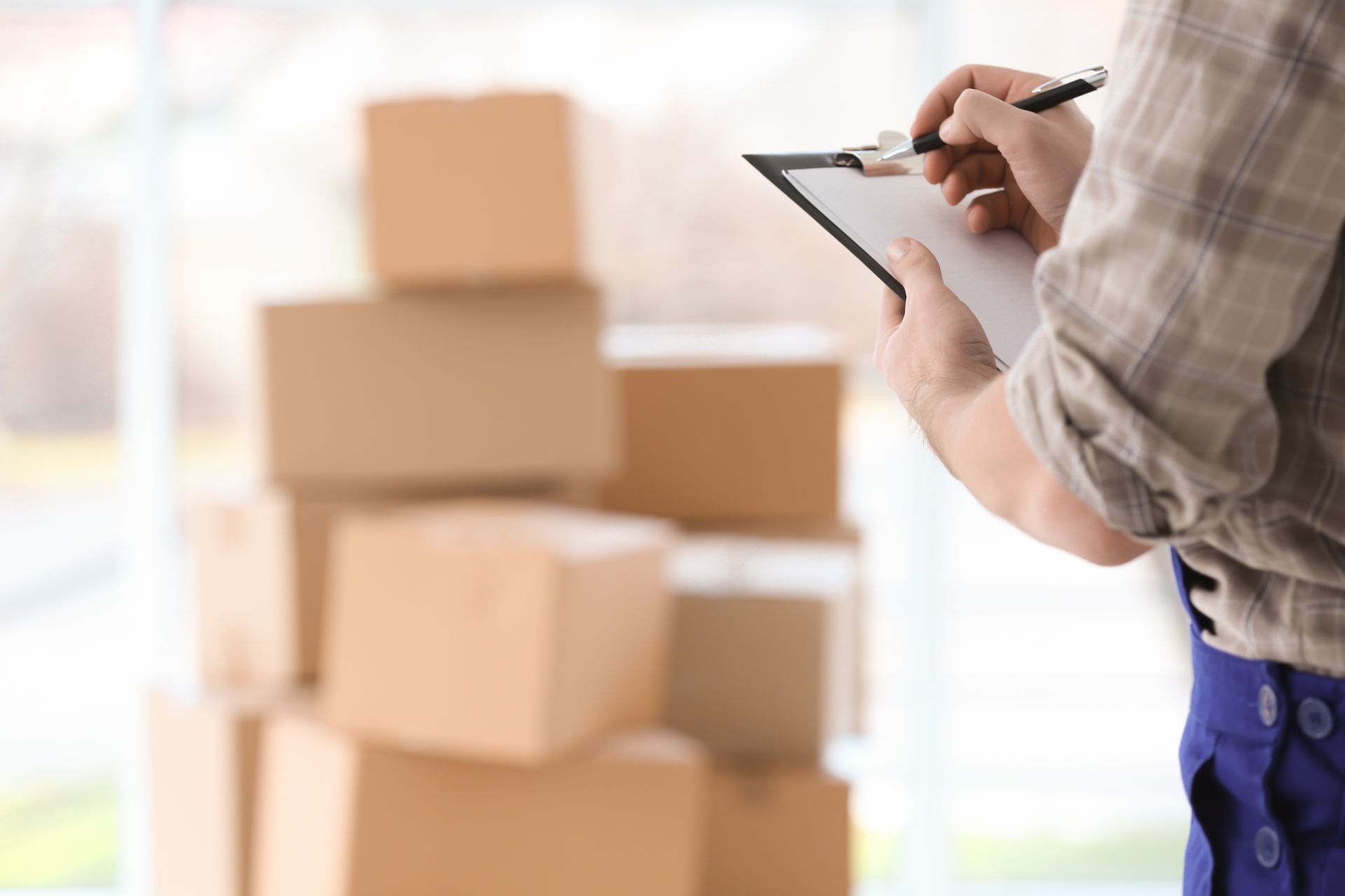 Stacks of Cardboard Boxes in the Background — JR Removals Mackay in Bucasia, QLD