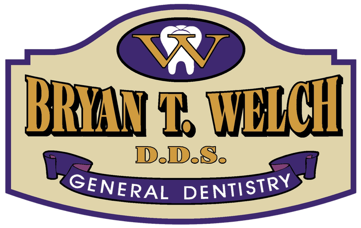 Portrait of a smiling dentist above a logo reading “Bryan T. Welch, D.D.S. General Dentistry”