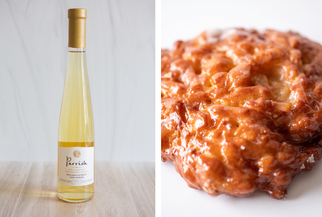 A pairing of a Parrish wine and a cookie. 