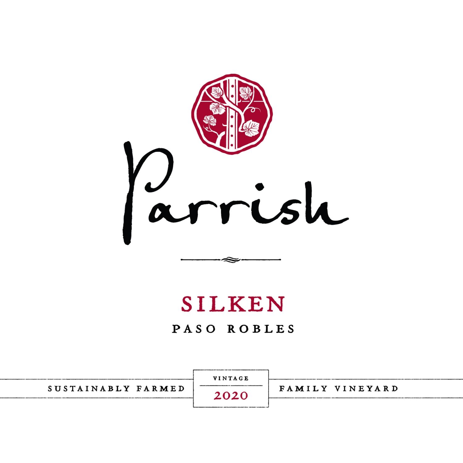 2020 Parrish Silken blend label