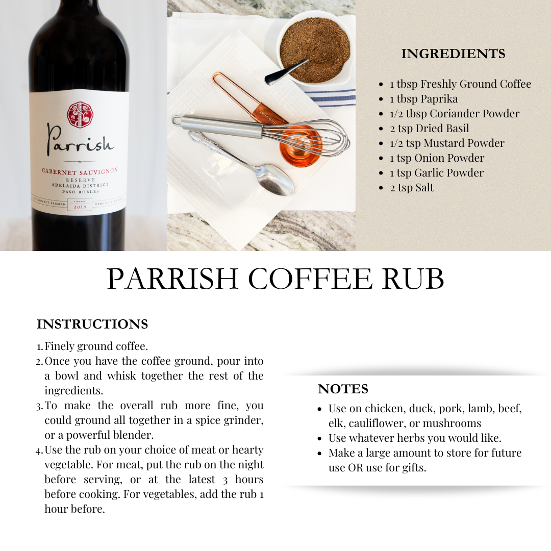 Recipe for Cabernet Sauvignon Pairing for a coffee rub.