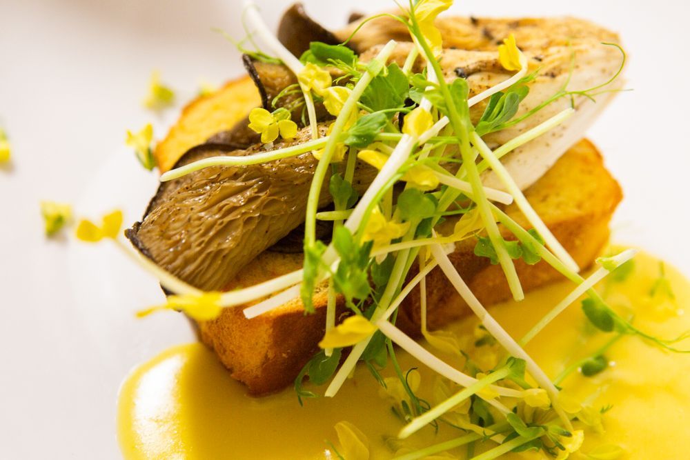 Gourmet plated dish made by the Parrish Estate Chef.