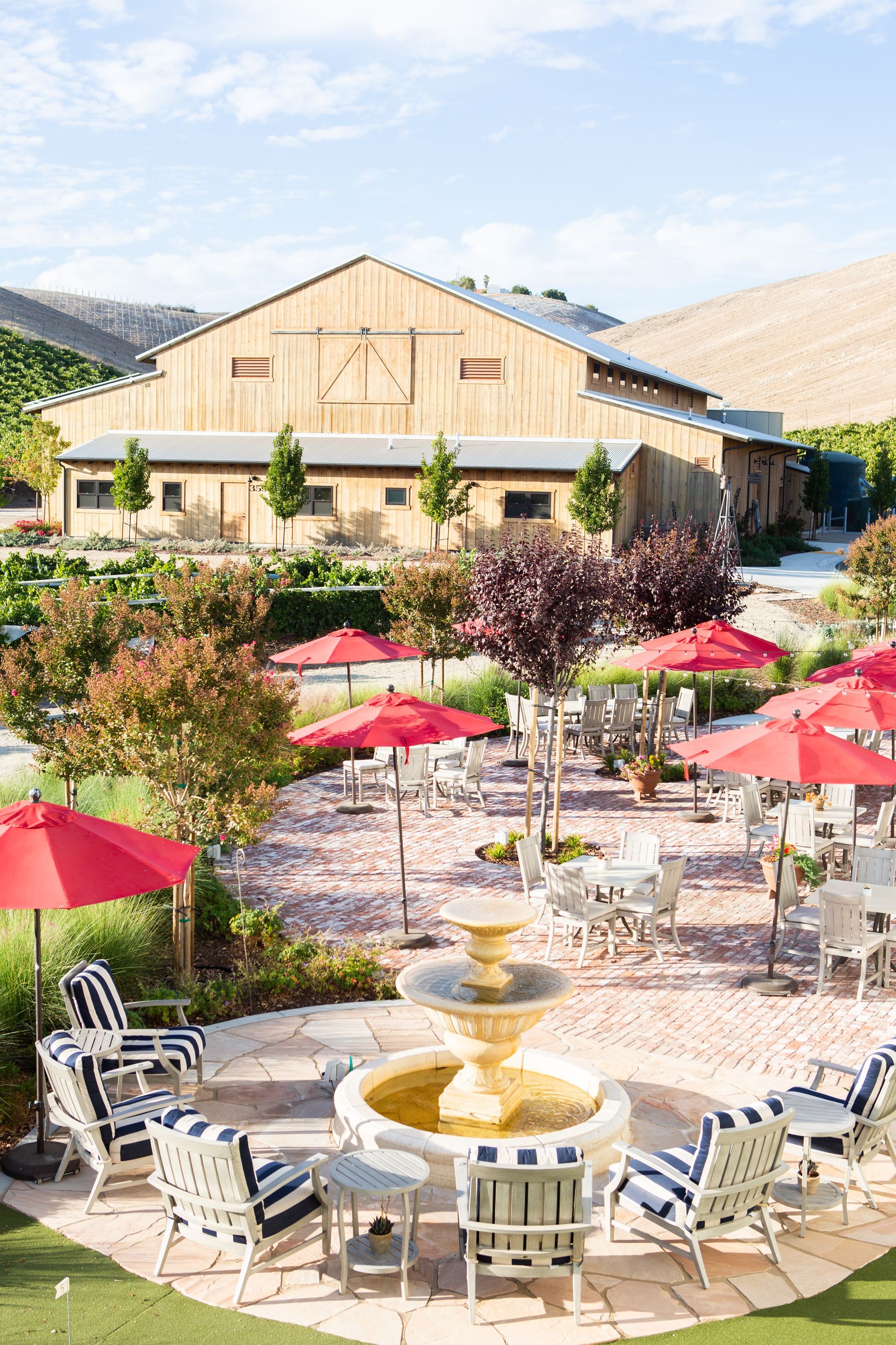 Parrish Family Vineyard tasting room and winery feature beautiful, vineyard views with outdoor event spaces.