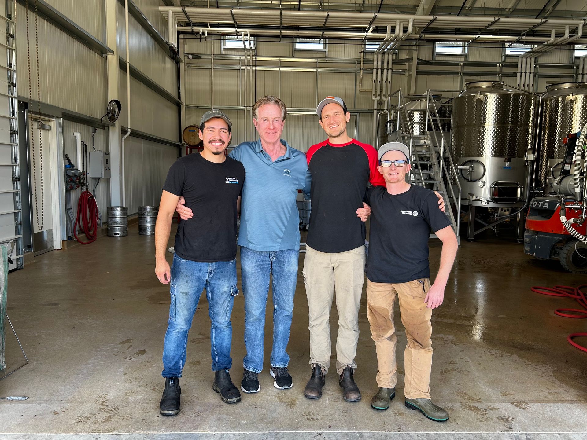 Parrish winemaking team standing next to each other.