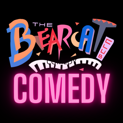 The Viaduct, Hanwell | A logo for a comedy show called the bearcat comedy