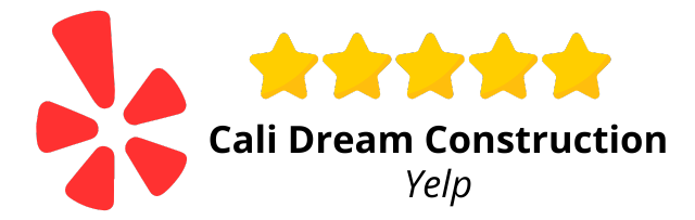 Yelp logo with five gold stars and 