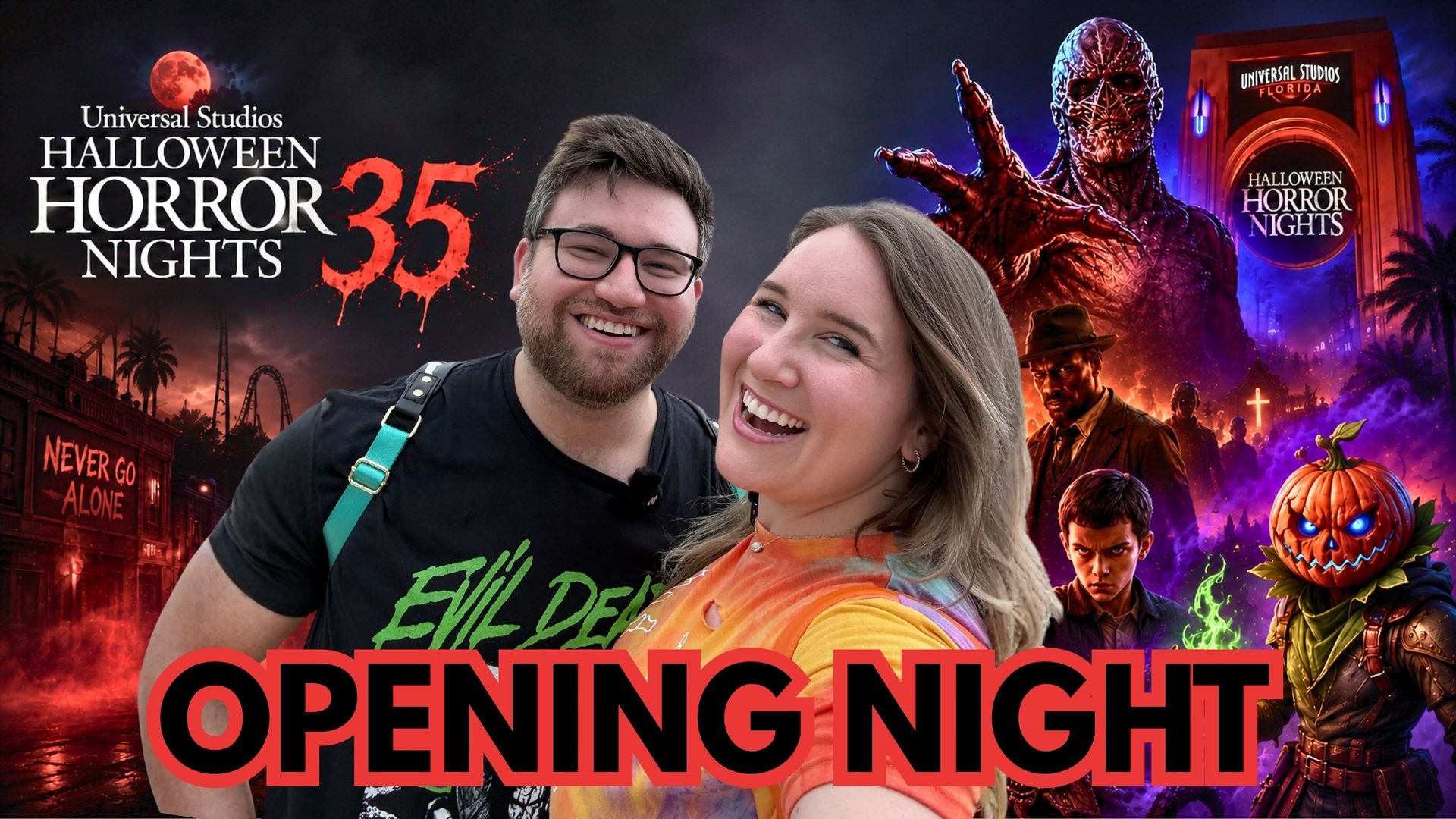 Scott & Lillian at Halloween Horror Nights 35 (HHN) at Universal Studios