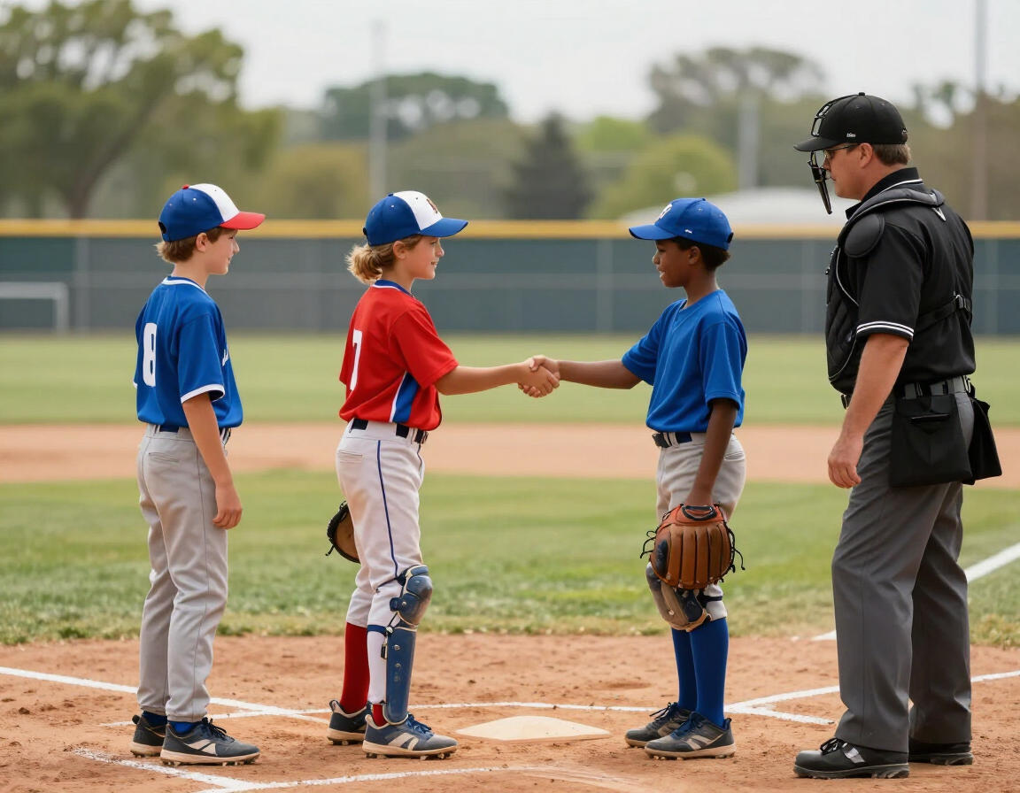 Youth Baseball Action