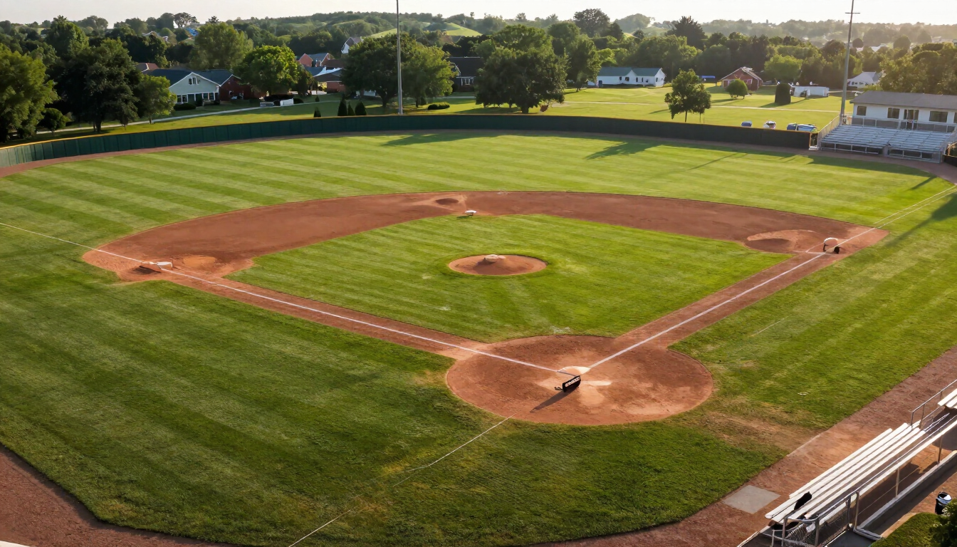 Youth baseball players practicing on a field in Mount Laurel NJ