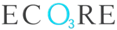 ECO3RE logo with black letters and a cyan &ldquo;O3&rdquo; on a white background