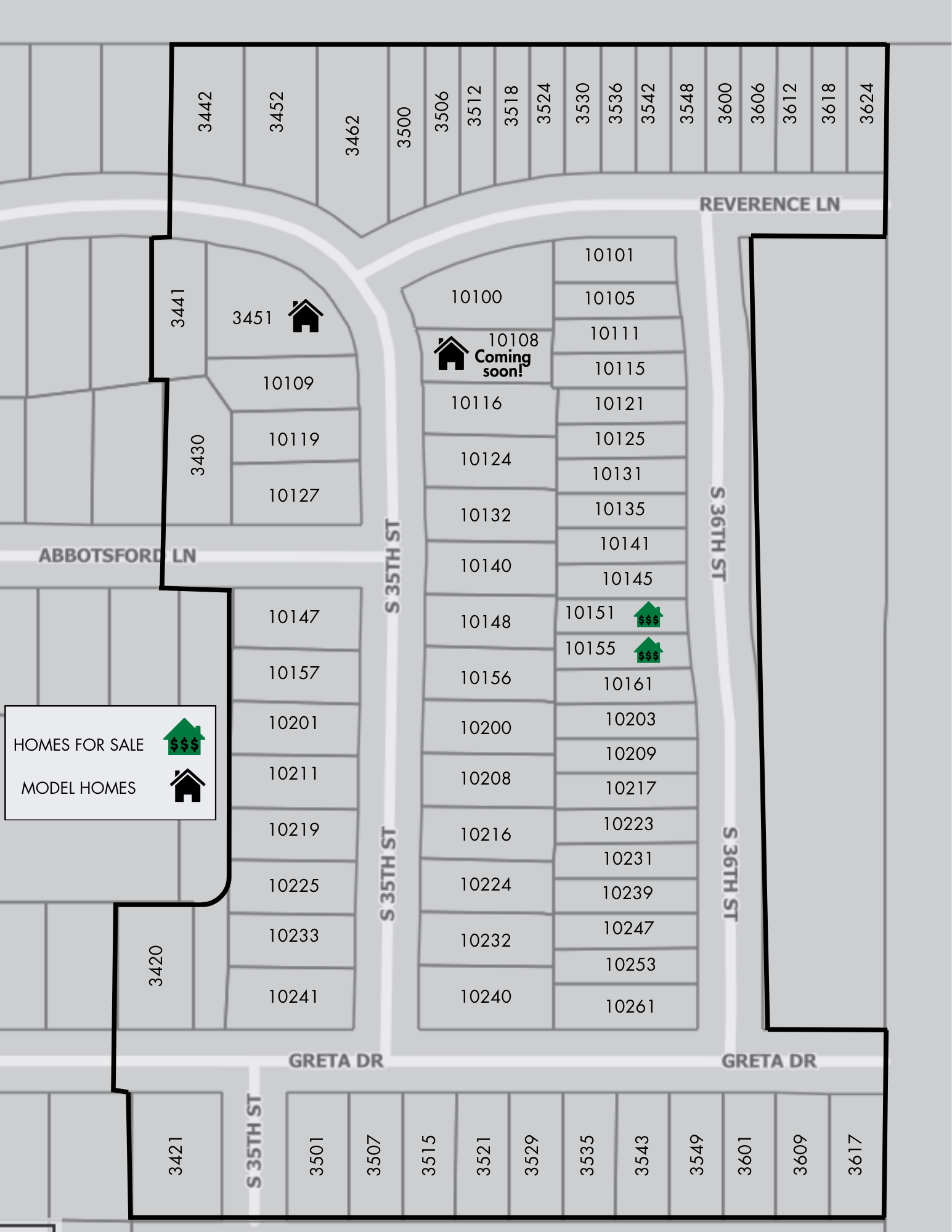 Plat with lots available for Fire Ridge Estates 1st and 2nd addition 