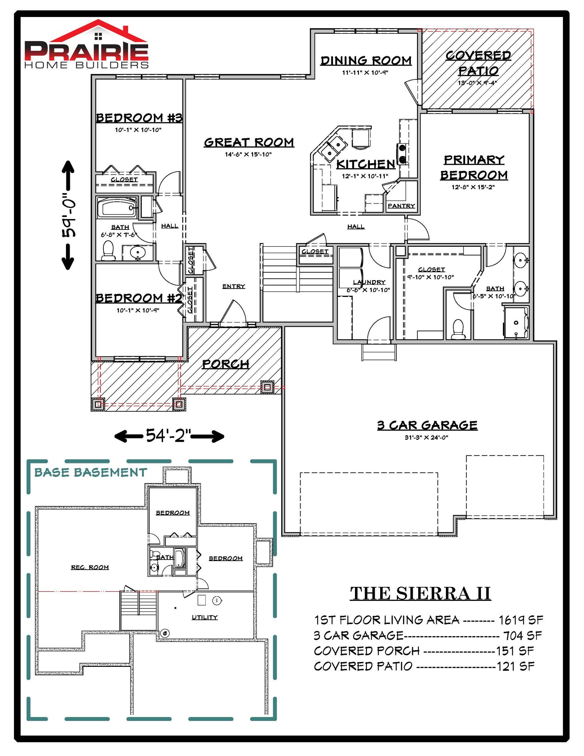 Sierra House Floor Plan — Lincoln, NE — Prairie Home Builder