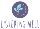 A logo for a company called listening well