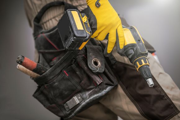 contractor power tool construction worker drill