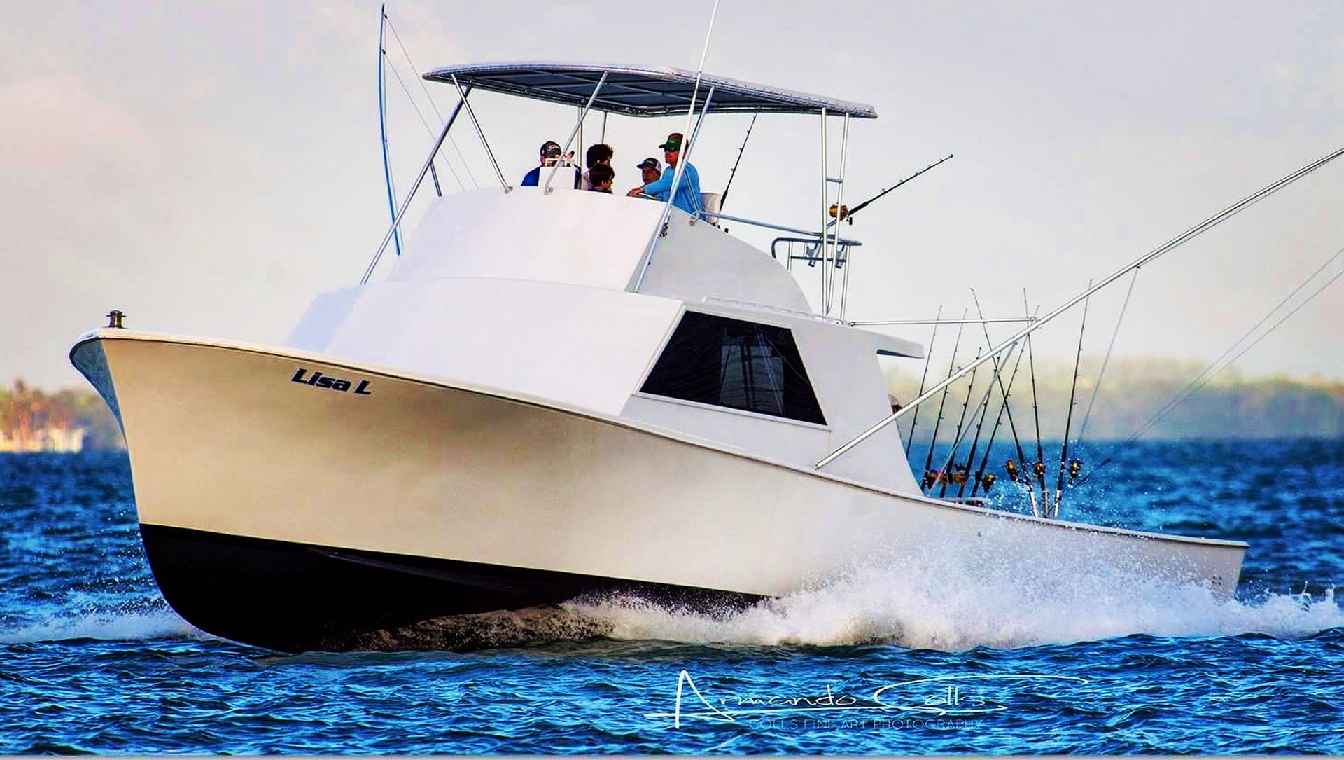 White fishing boat 